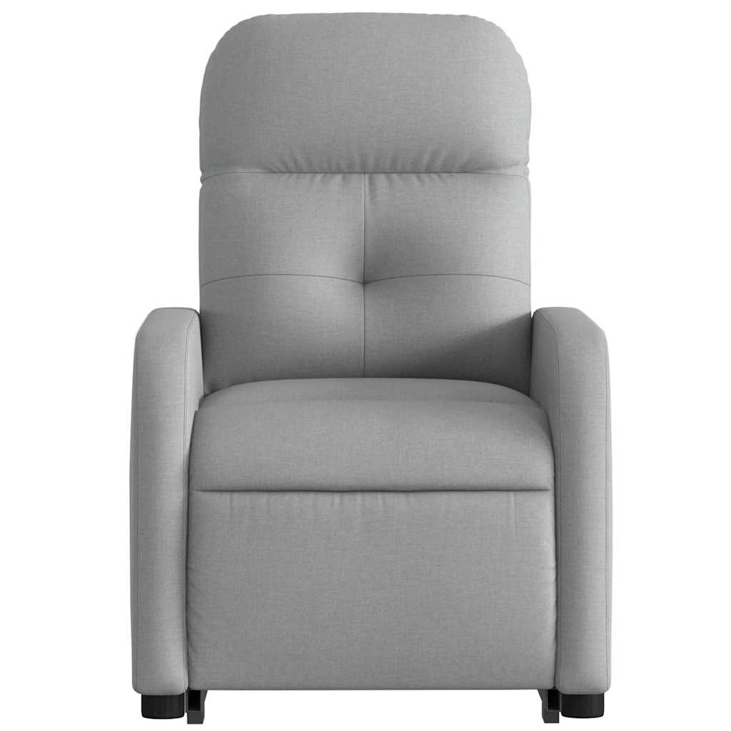 Fauteuil inclinable électrique gris clair tissu - XIOS