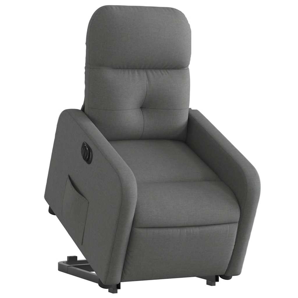 Fauteuil inclinable électrique gris foncé tissu - XIOS