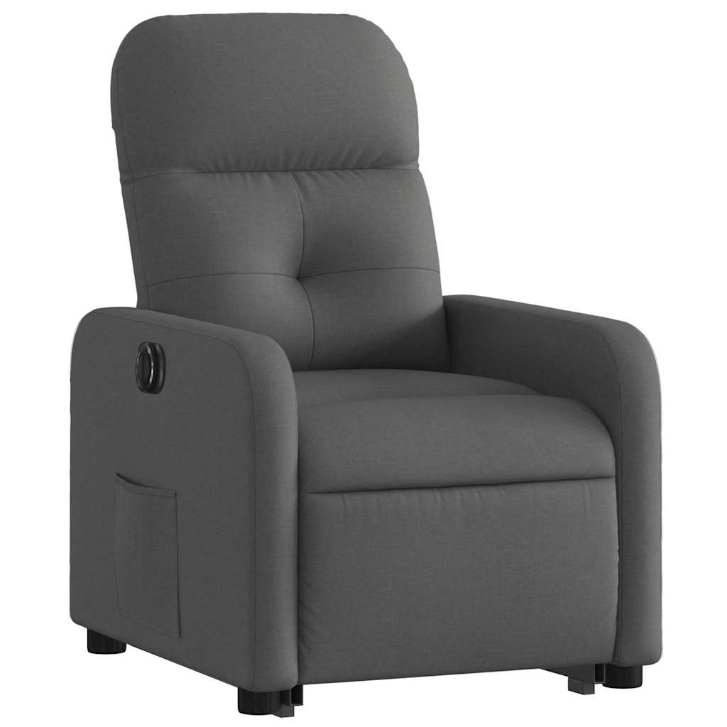 Fauteuil inclinable électrique gris foncé tissu - XIOS