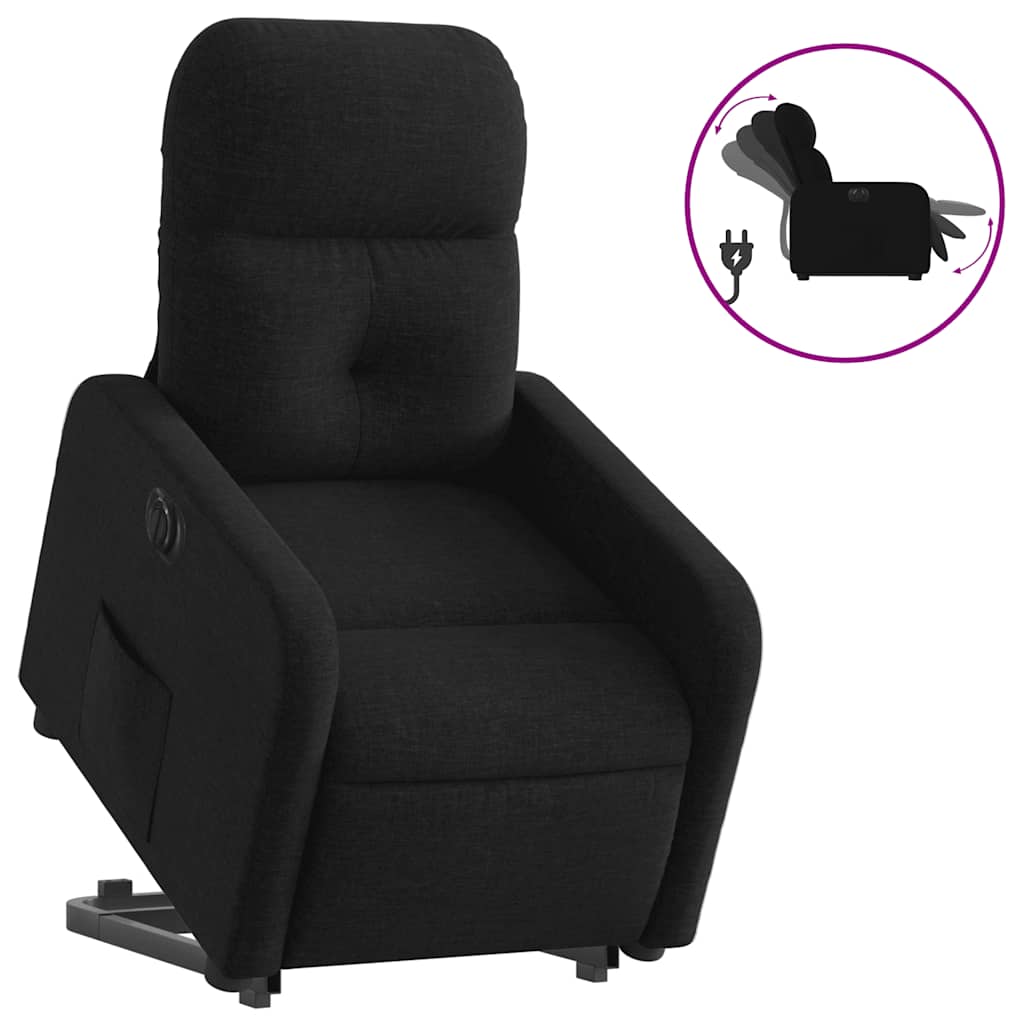 Fauteuil inclinable électrique noir tissu - XIOS