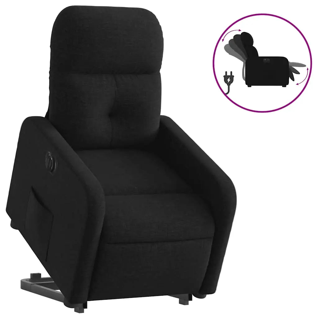 Fauteuil inclinable électrique noir tissu - XIOS