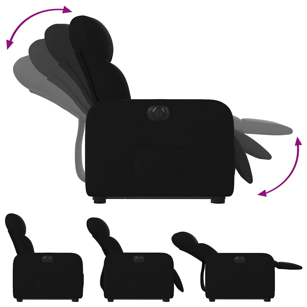 Fauteuil inclinable électrique noir tissu - XIOS