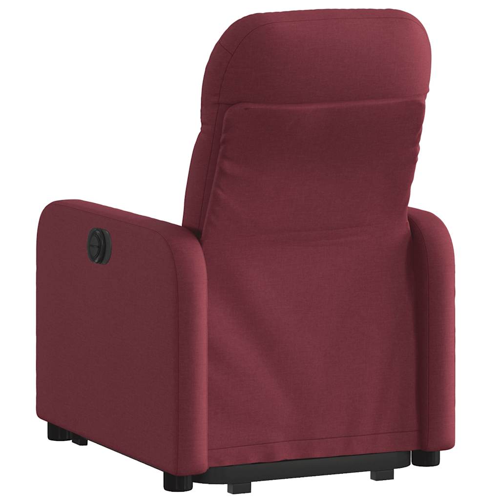 Fauteuil inclinable électrique rouge bordeaux tissu - XIOS