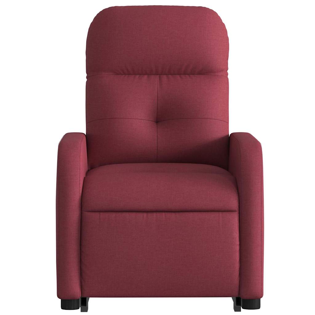 Fauteuil inclinable électrique rouge bordeaux tissu