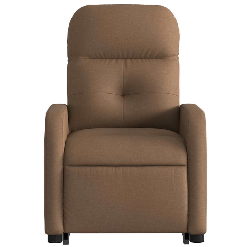 Fauteuil inclinable électrique marron tissu - XIOS