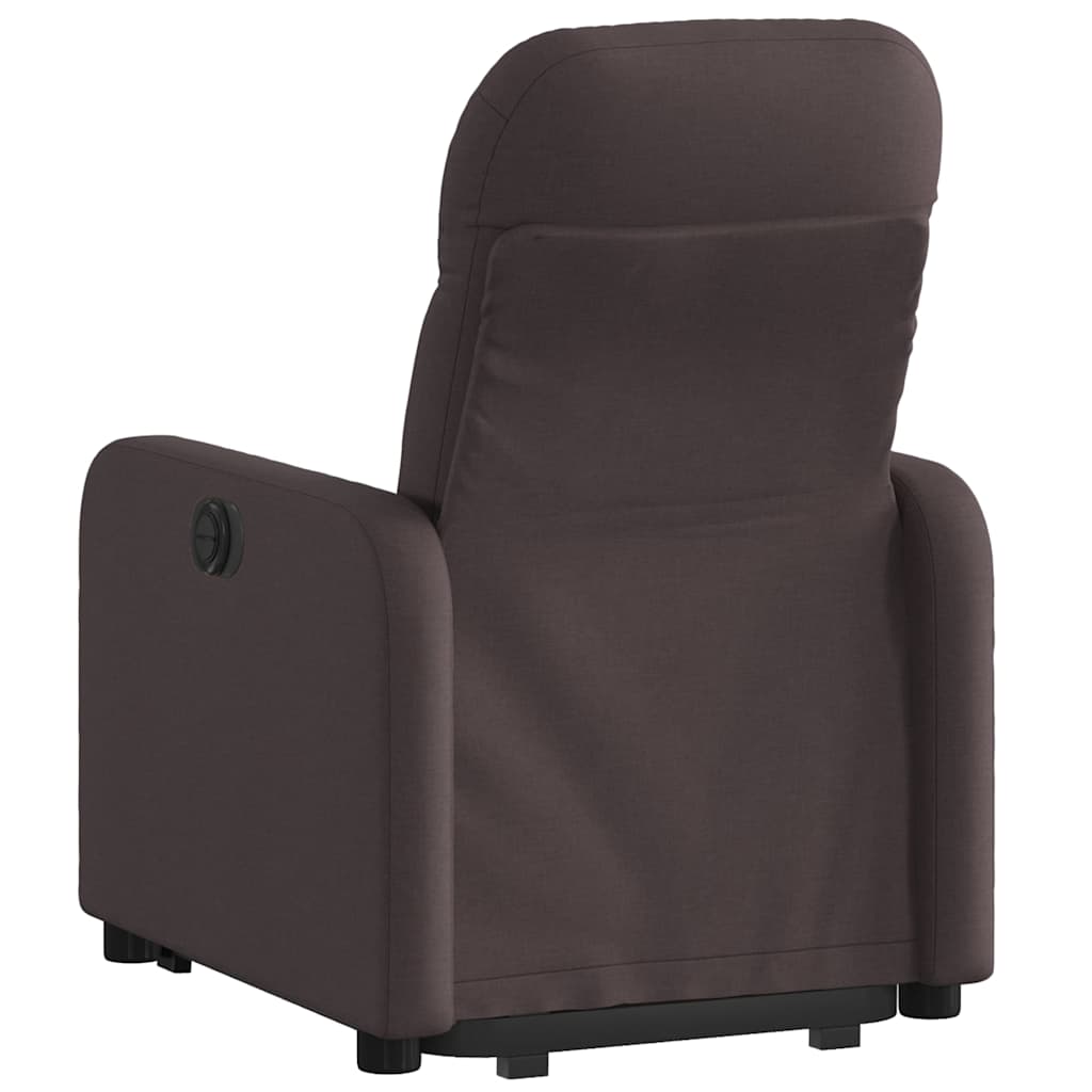 Fauteuil inclinable électrique marron foncé tissu - XIOS