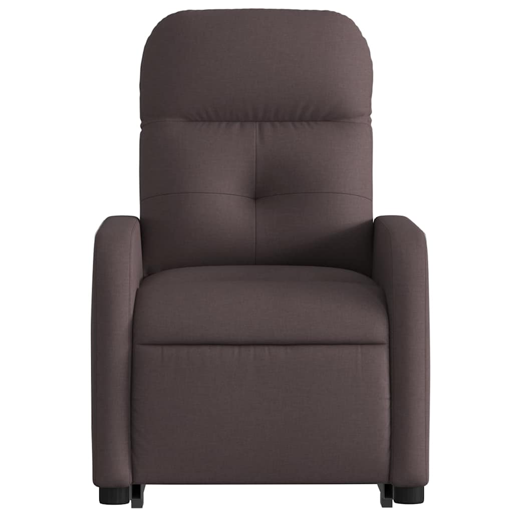 Fauteuil inclinable électrique marron foncé tissu - XIOS