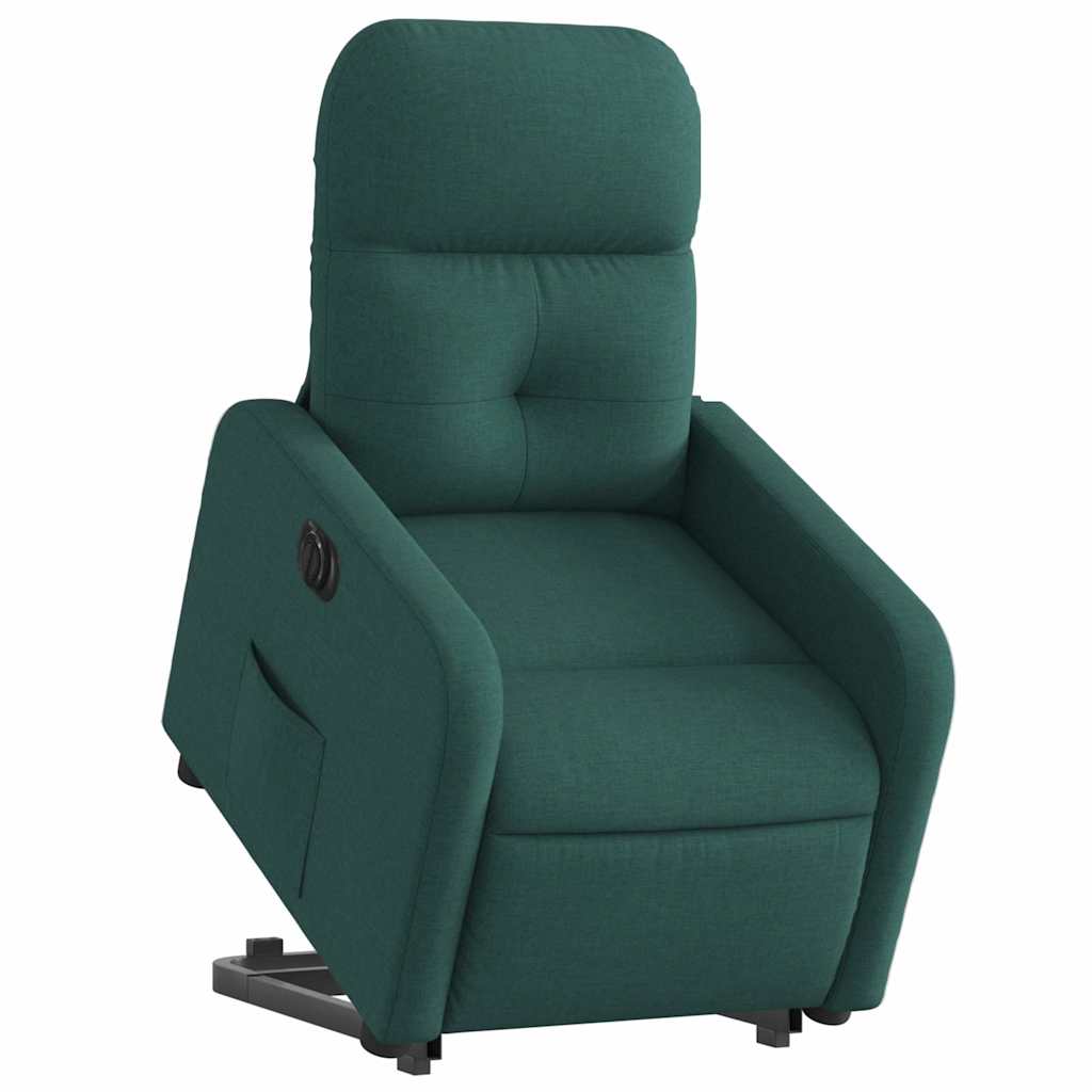 Fauteuil inclinable électrique vert foncé tissu - XIOS