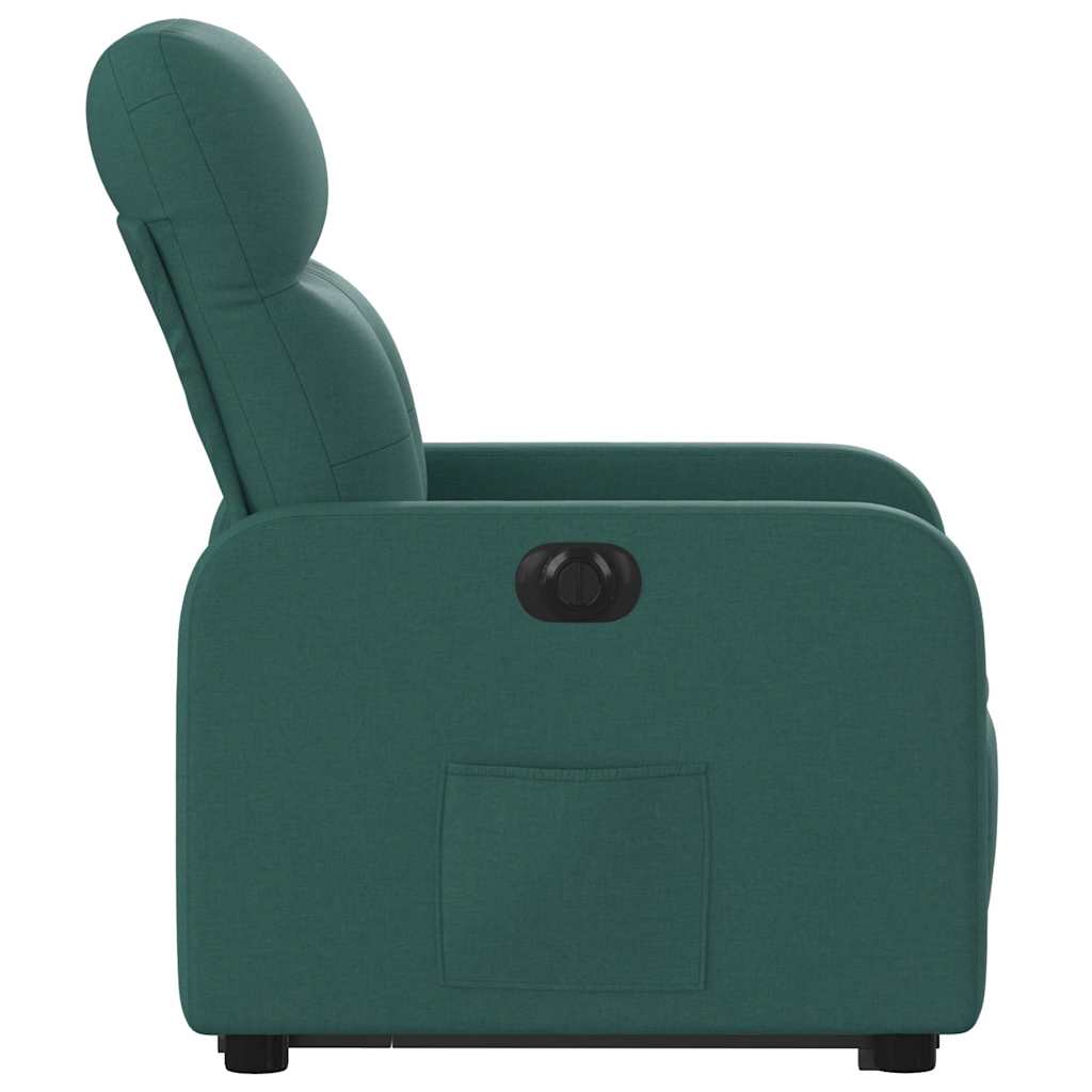 Fauteuil inclinable électrique vert foncé tissu - XIOS