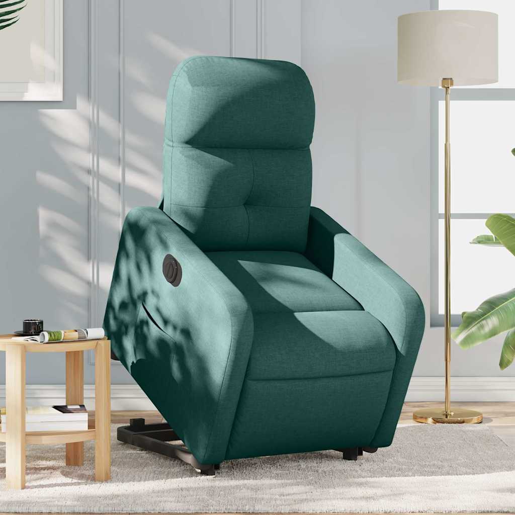 Fauteuil inclinable électrique vert foncé tissu - XIOS