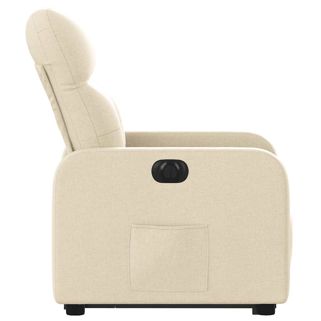 Fauteuil inclinable électrique crème tissu - XIOS