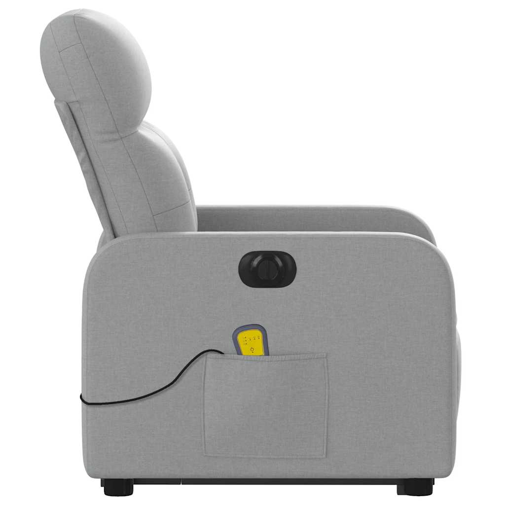 Fauteuil inclinable de massage électrique Gris clair Tissu - XIOS