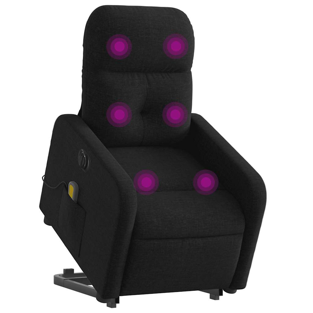 Fauteuil inclinable de massage électrique Noir Tissu - XIOS