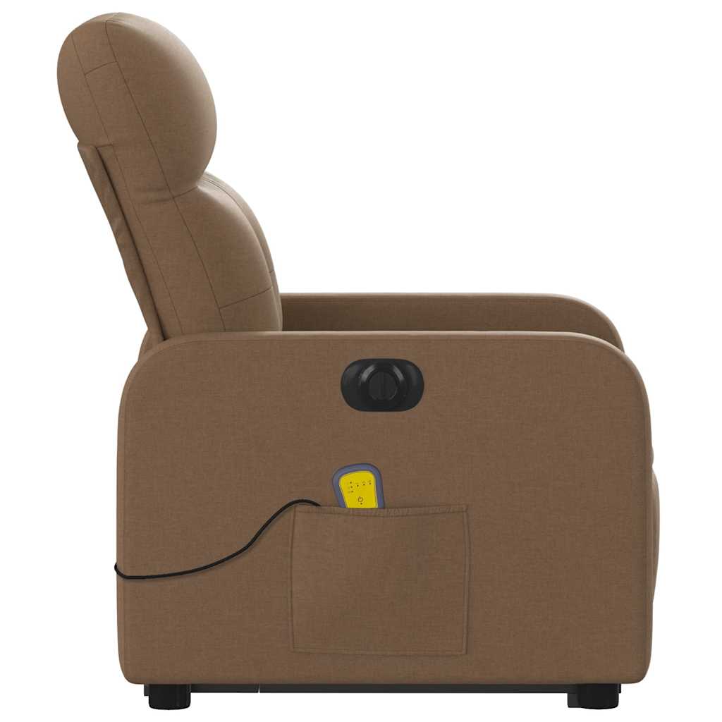 Fauteuil inclinable de massage électrique Marron Tissu - XIOS