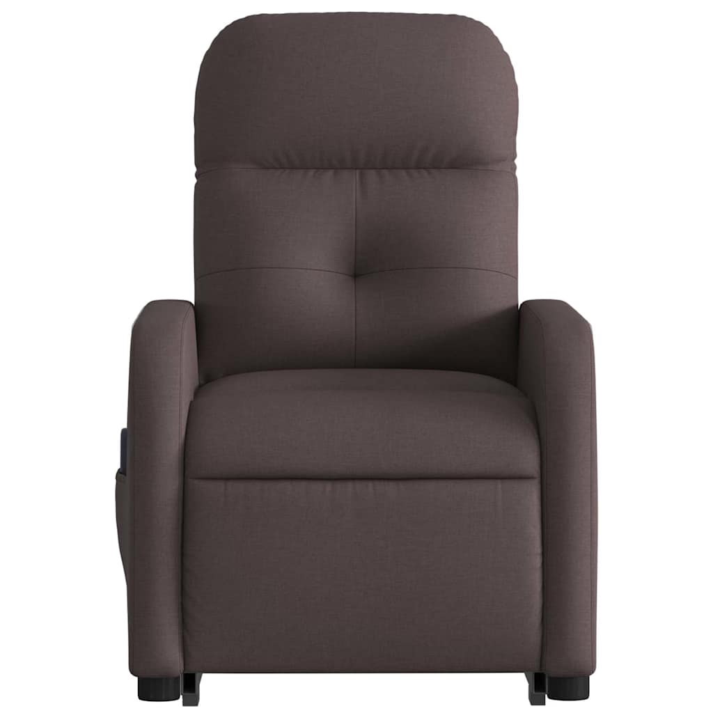 Fauteuil inclinable de massage électrique Marron foncé Tissu - XIOS