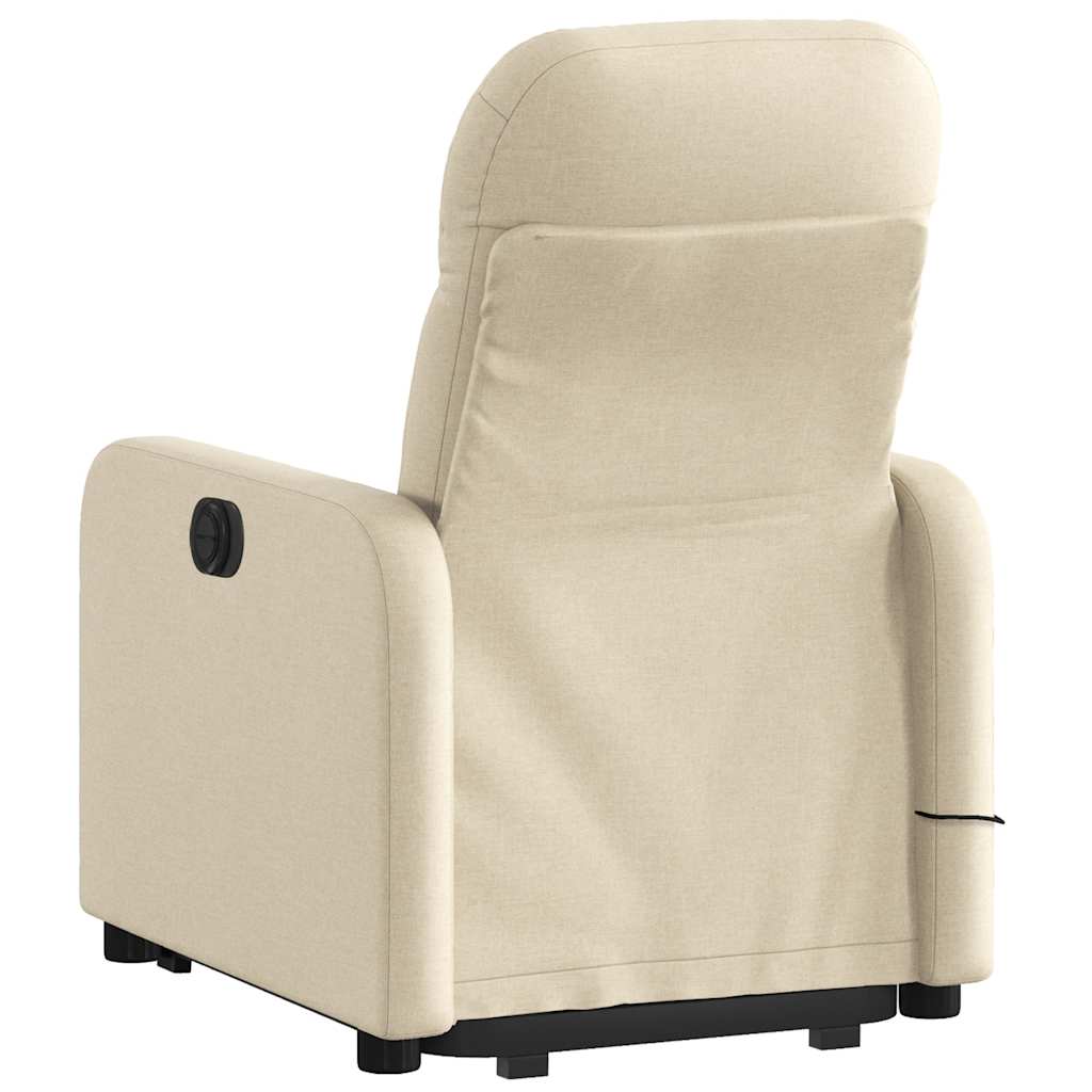 Fauteuil inclinable de massage électrique Crème Tissu - XIOS
