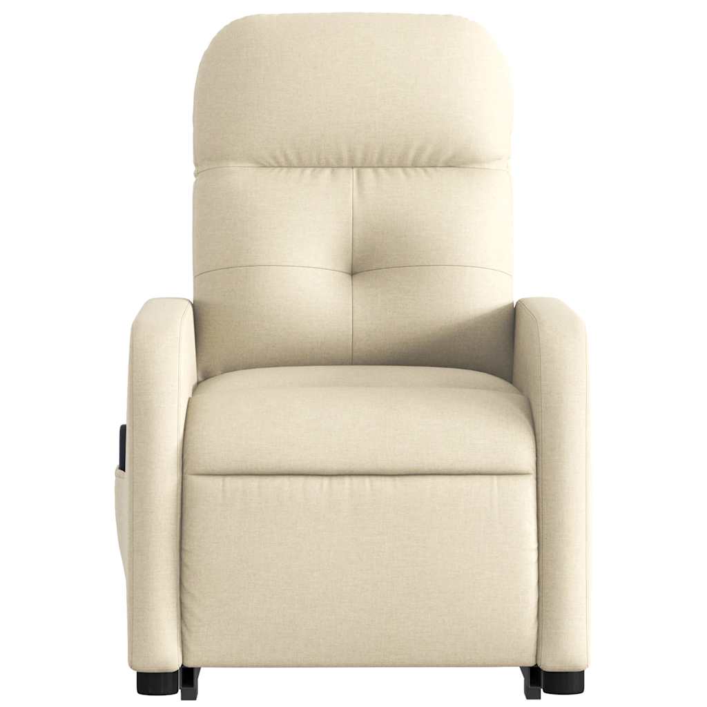 Fauteuil inclinable de massage électrique Crème Tissu - XIOS