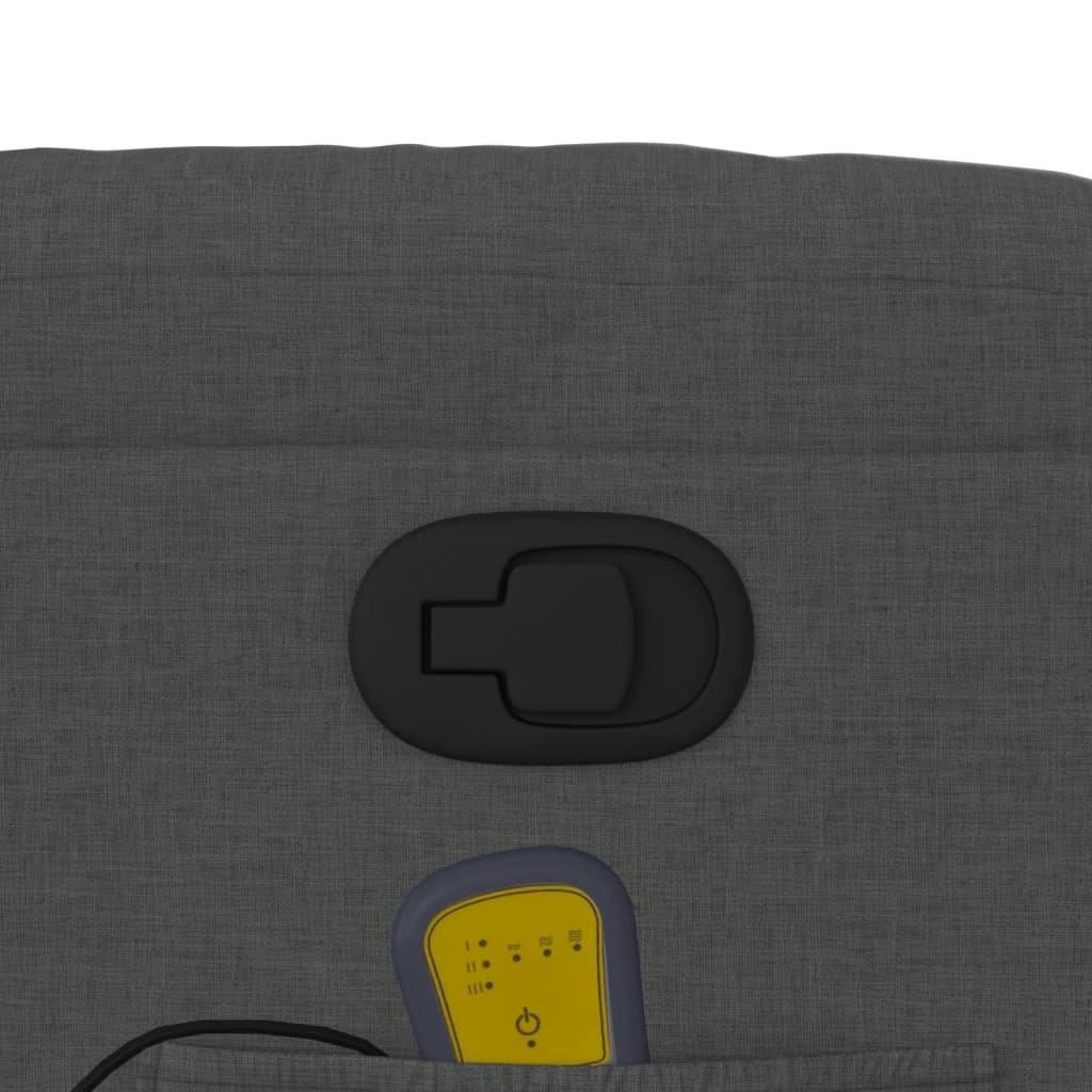 Fauteuil de massage inclinable gris foncé tissu - XIOS