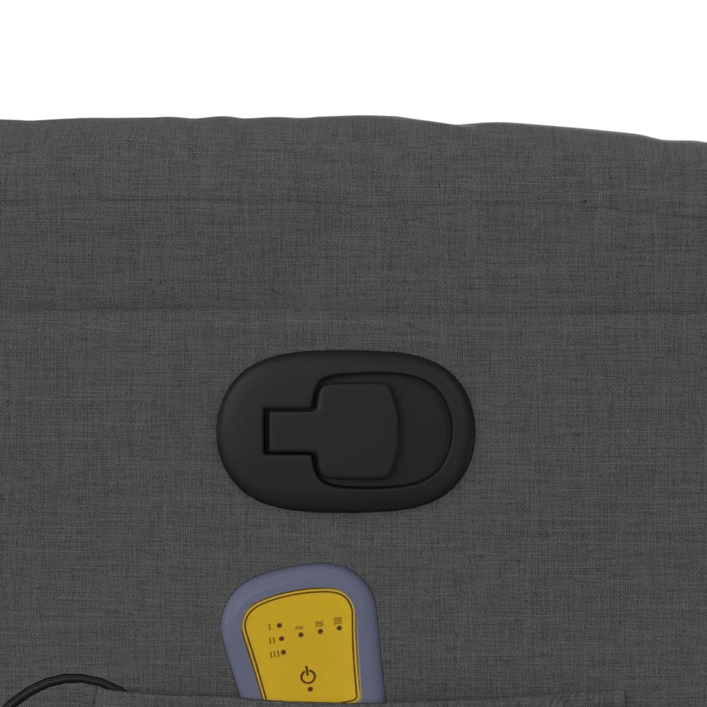 Fauteuil de massage inclinable gris foncé tissu - XIOS