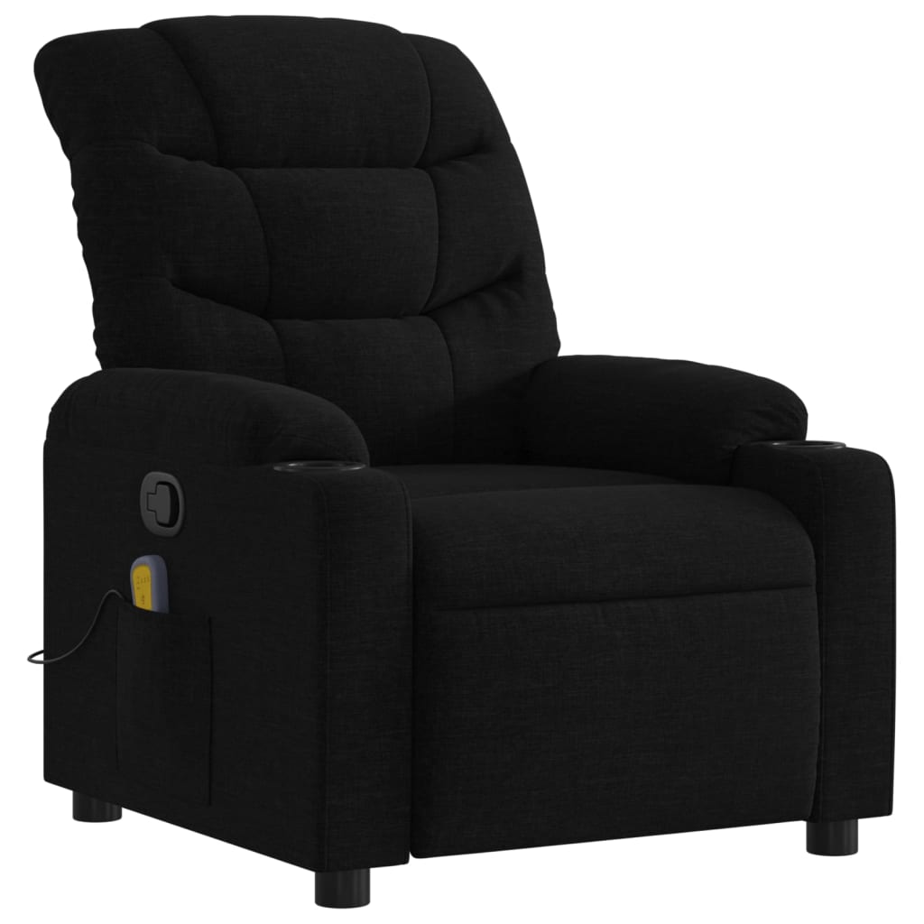 Fauteuil de massage inclinable noir tissu - XIOS
