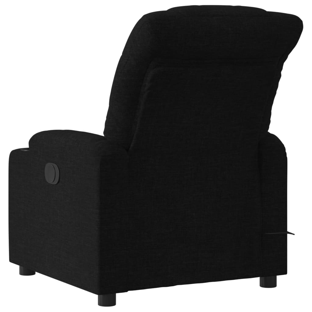 Fauteuil de massage inclinable noir tissu - XIOS