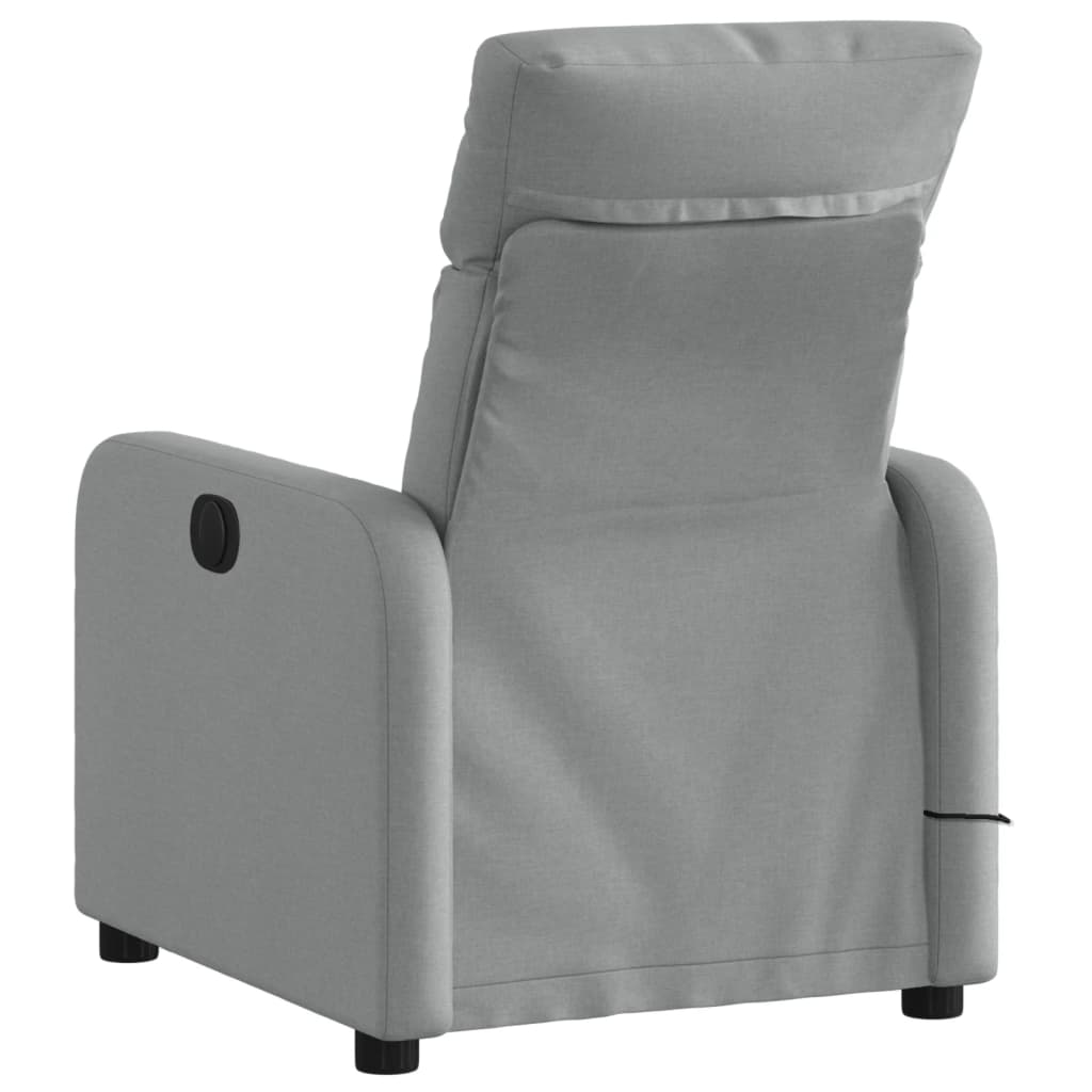 Fauteuil inclinable de massage en tissu gris clair - XIOS