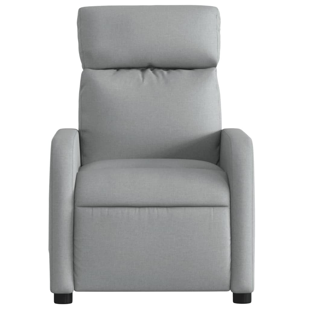 Fauteuil inclinable de massage en tissu gris clair - XIOS