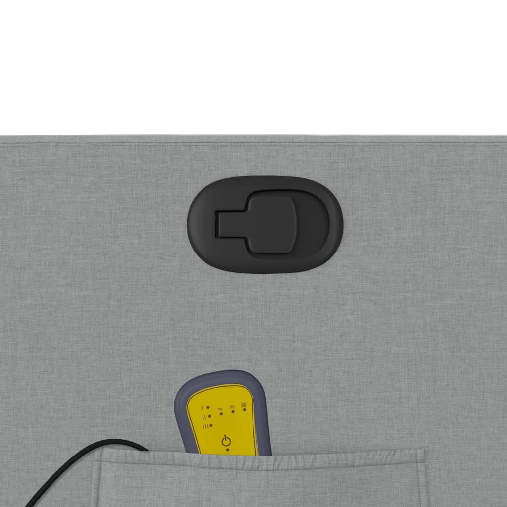 Fauteuil inclinable de massage en tissu gris clair - XIOS