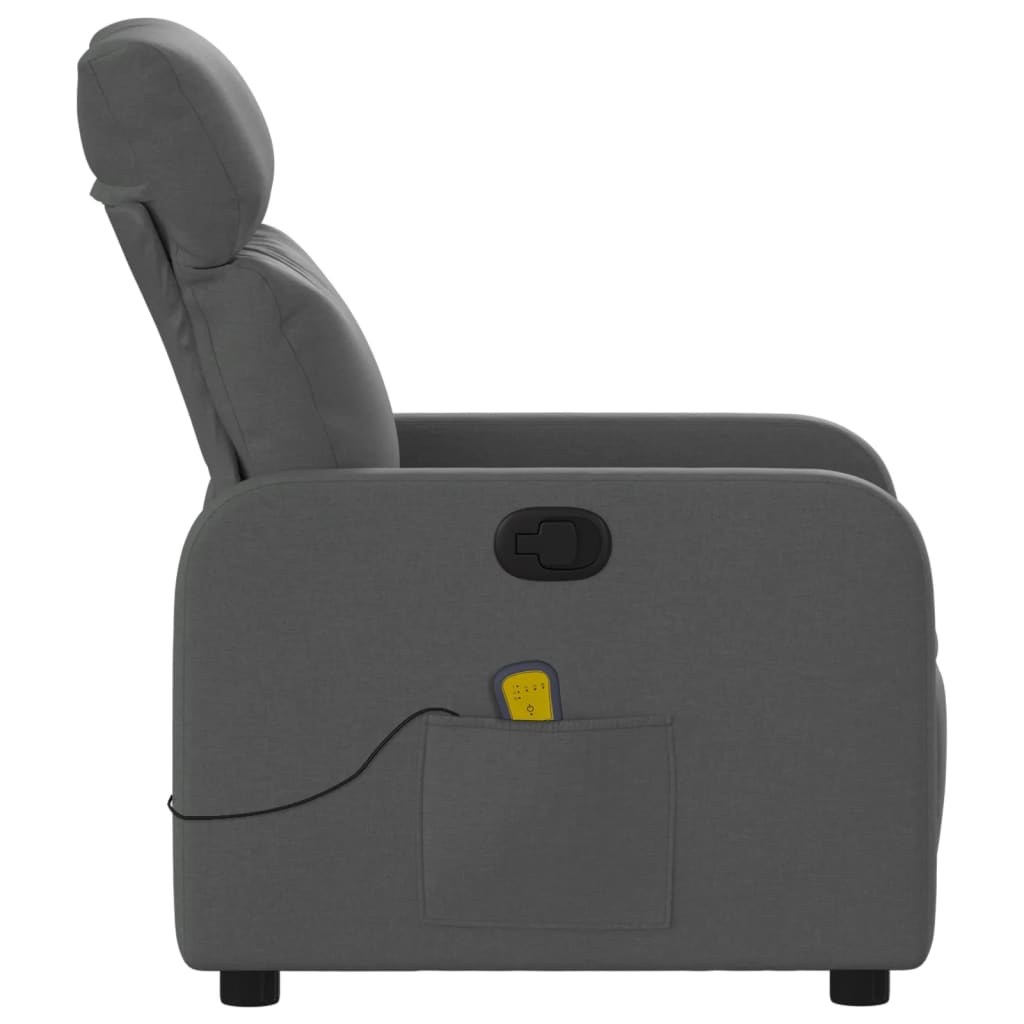 Fauteuil inclinable de massage en tissu gris foncé - XIOS