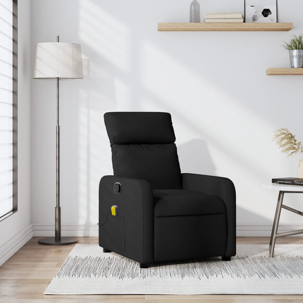 Fauteuil inclinable de massage en tissu noir - XIOS