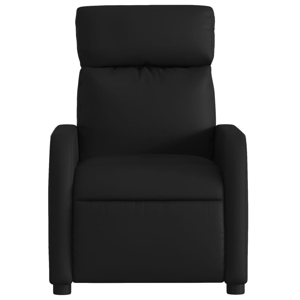 Fauteuil inclinable massant en similicuir noir - XIOS