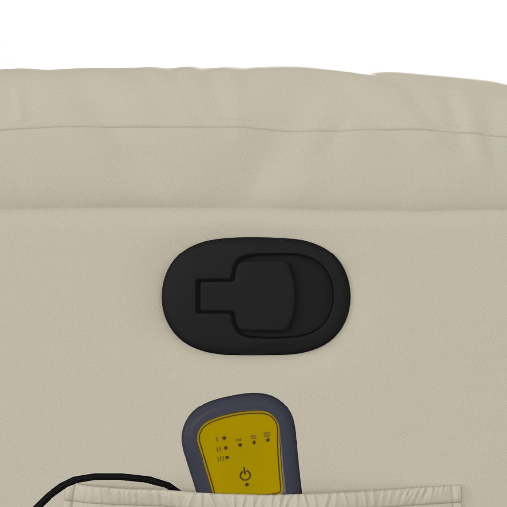 Fauteuil de massage inclinable crème similicuir - XIOS