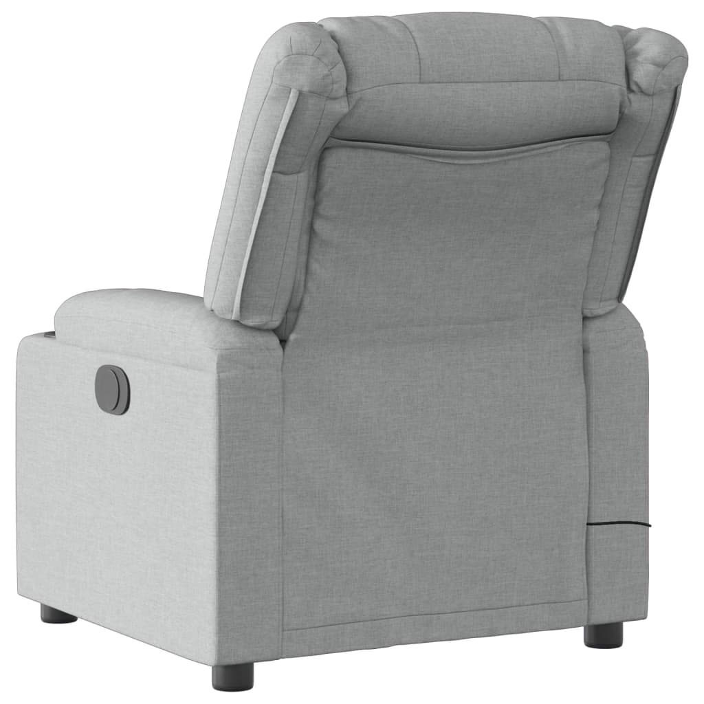 Fauteuil inclinable de massage en tissu gris clair - XIOS