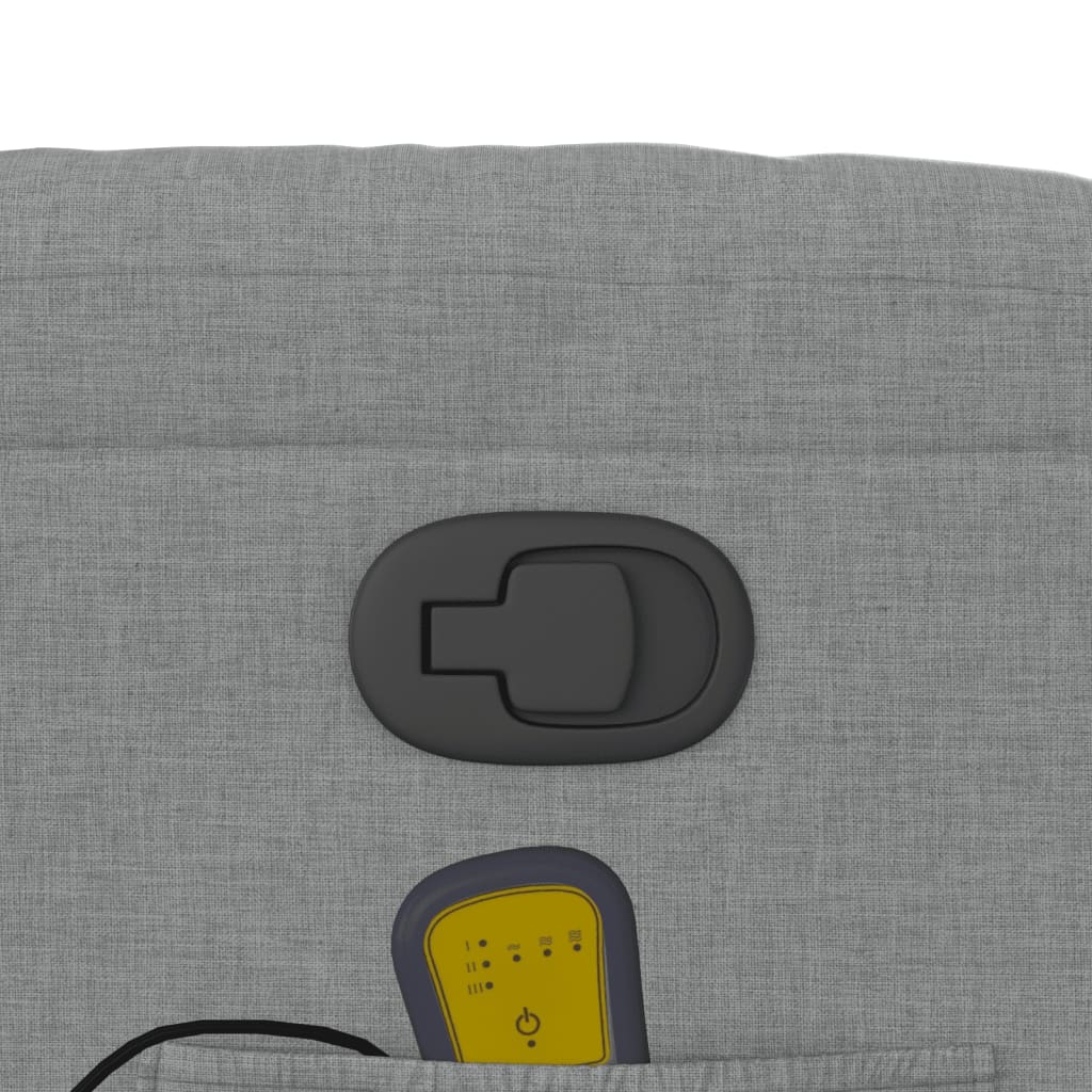 Fauteuil inclinable de massage en tissu gris clair - XIOS