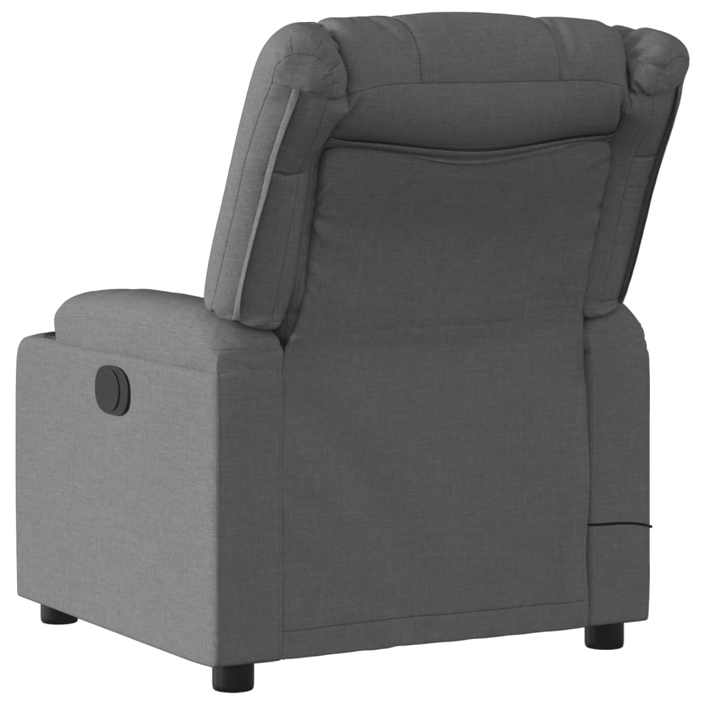 Fauteuil inclinable de massage gris foncé tissu - XIOS