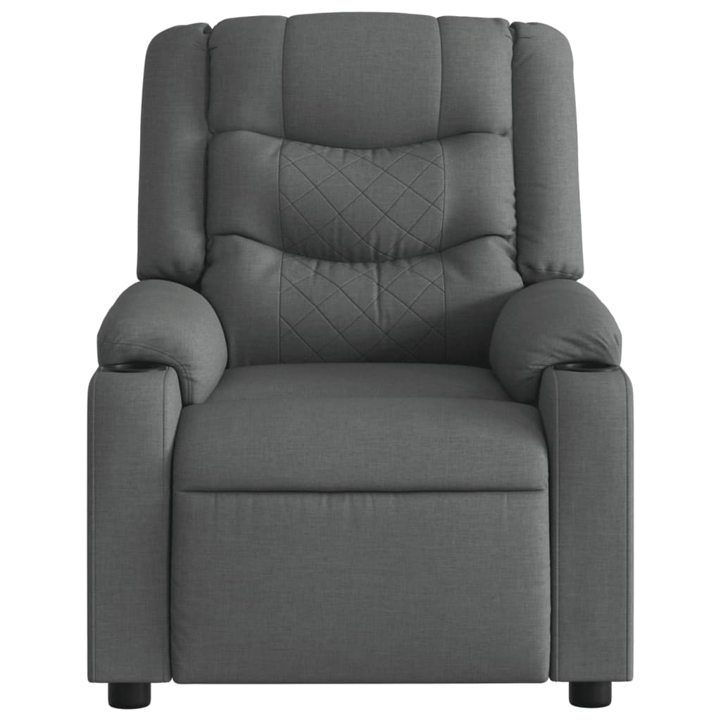 Fauteuil inclinable de massage gris foncé tissu - XIOS