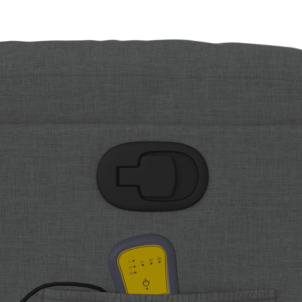 Fauteuil inclinable de massage gris foncé tissu - XIOS
