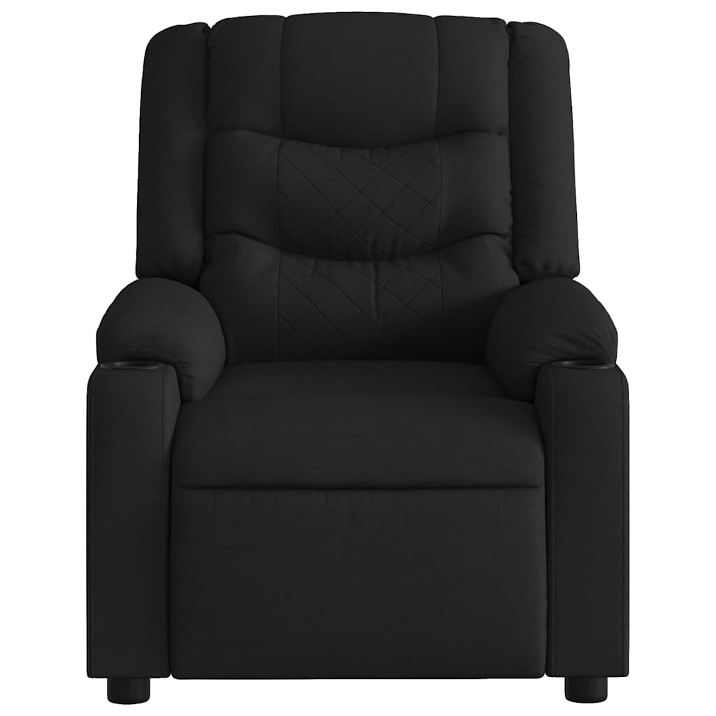 Fauteuil inclinable de massage noir tissu