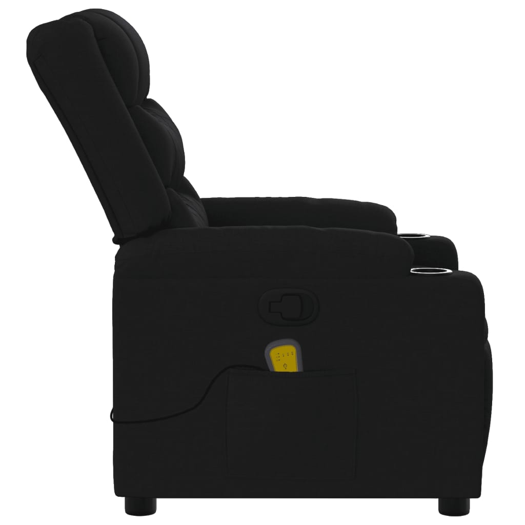 Fauteuil inclinable de massage noir tissu - XIOS