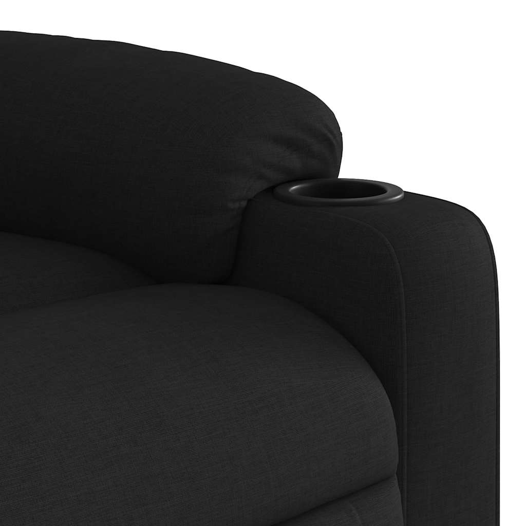 Fauteuil inclinable de massage noir tissu