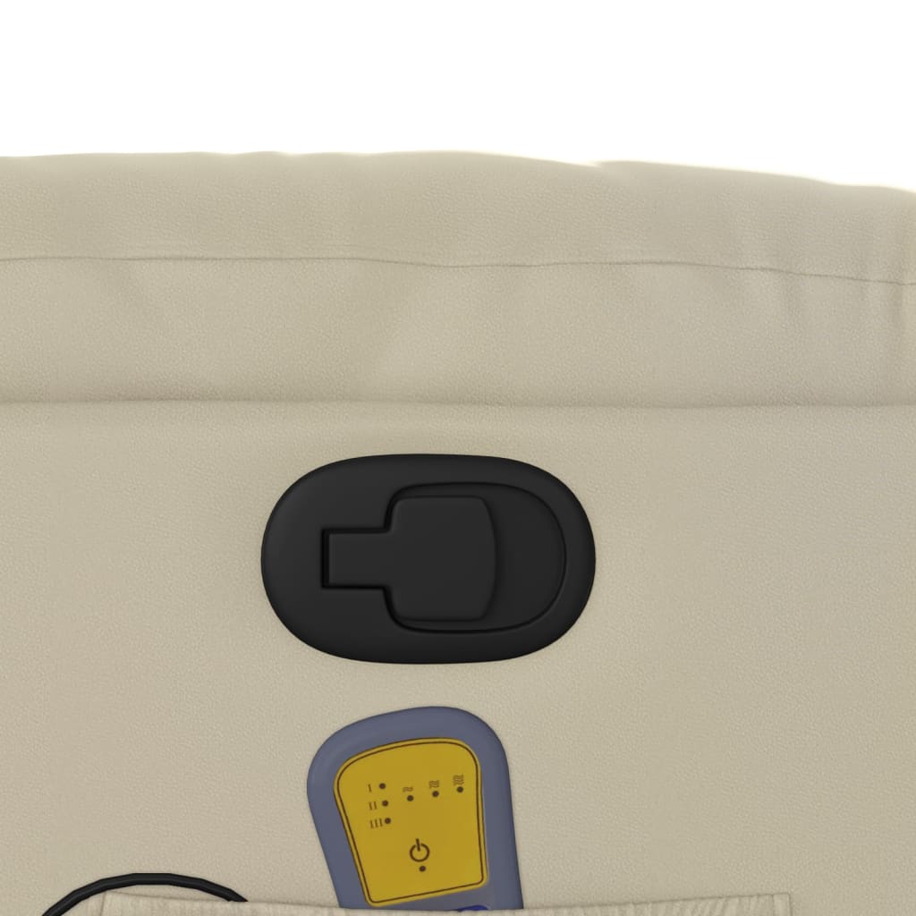 Fauteuil de massage inclinable crème similicuir - XIOS
