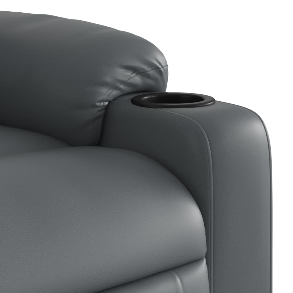 Fauteuil de massage inclinable gris similicuir - XIOS