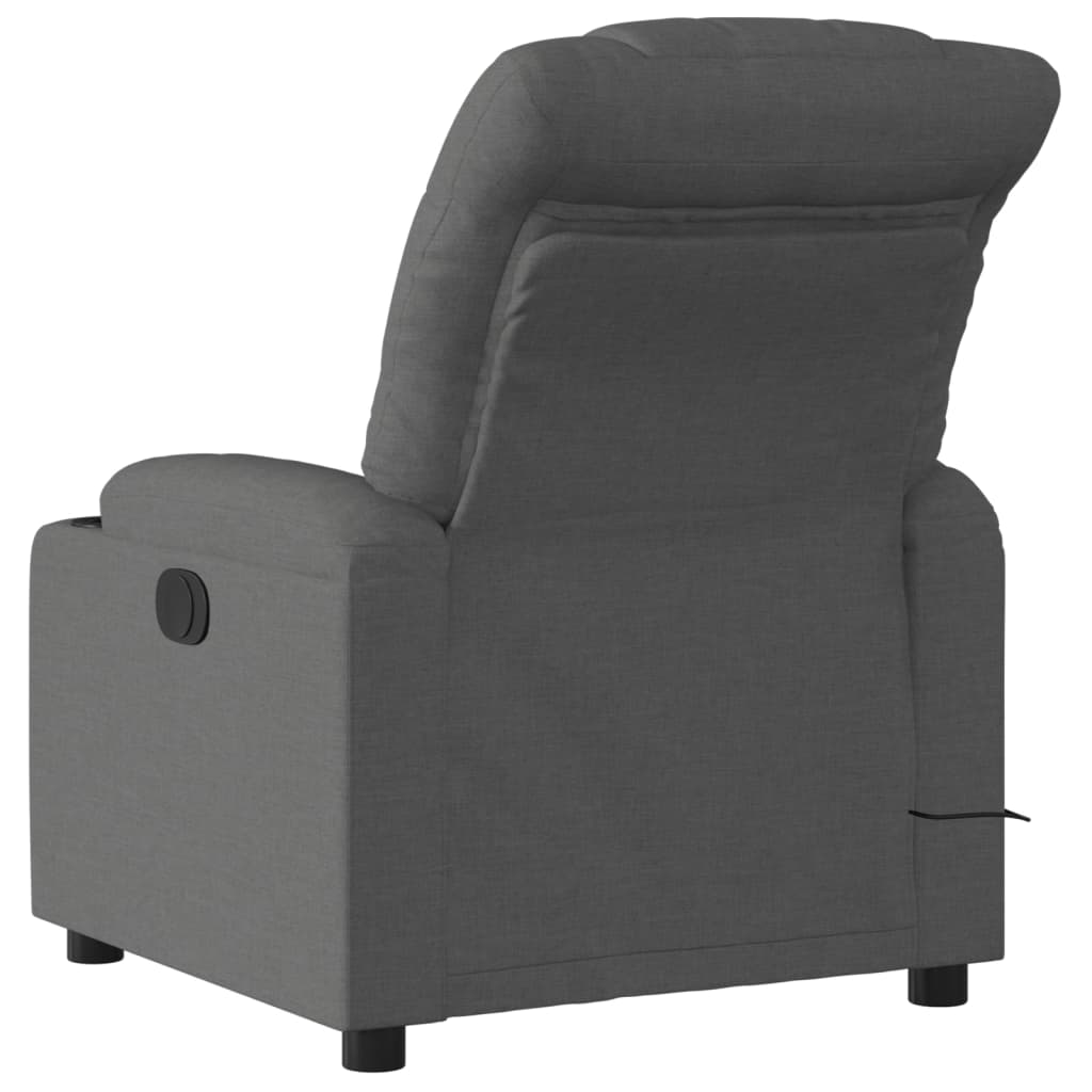 Fauteuil inclinable de massage gris foncé tissu - XIOS