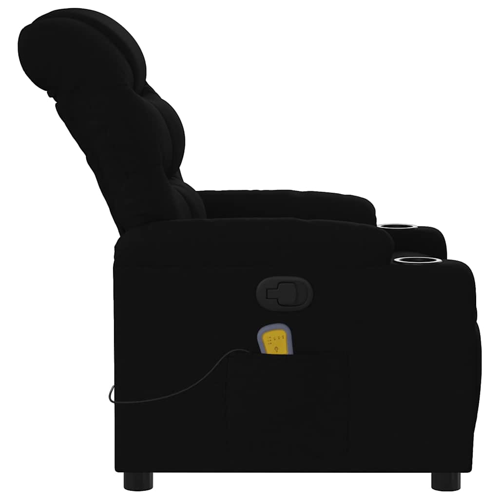 Fauteuil inclinable de massage noir tissu - XIOS