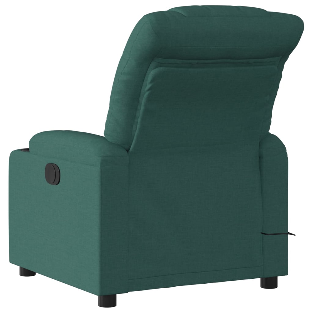 Fauteuil inclinable de massage vert foncé tissu - XIOS