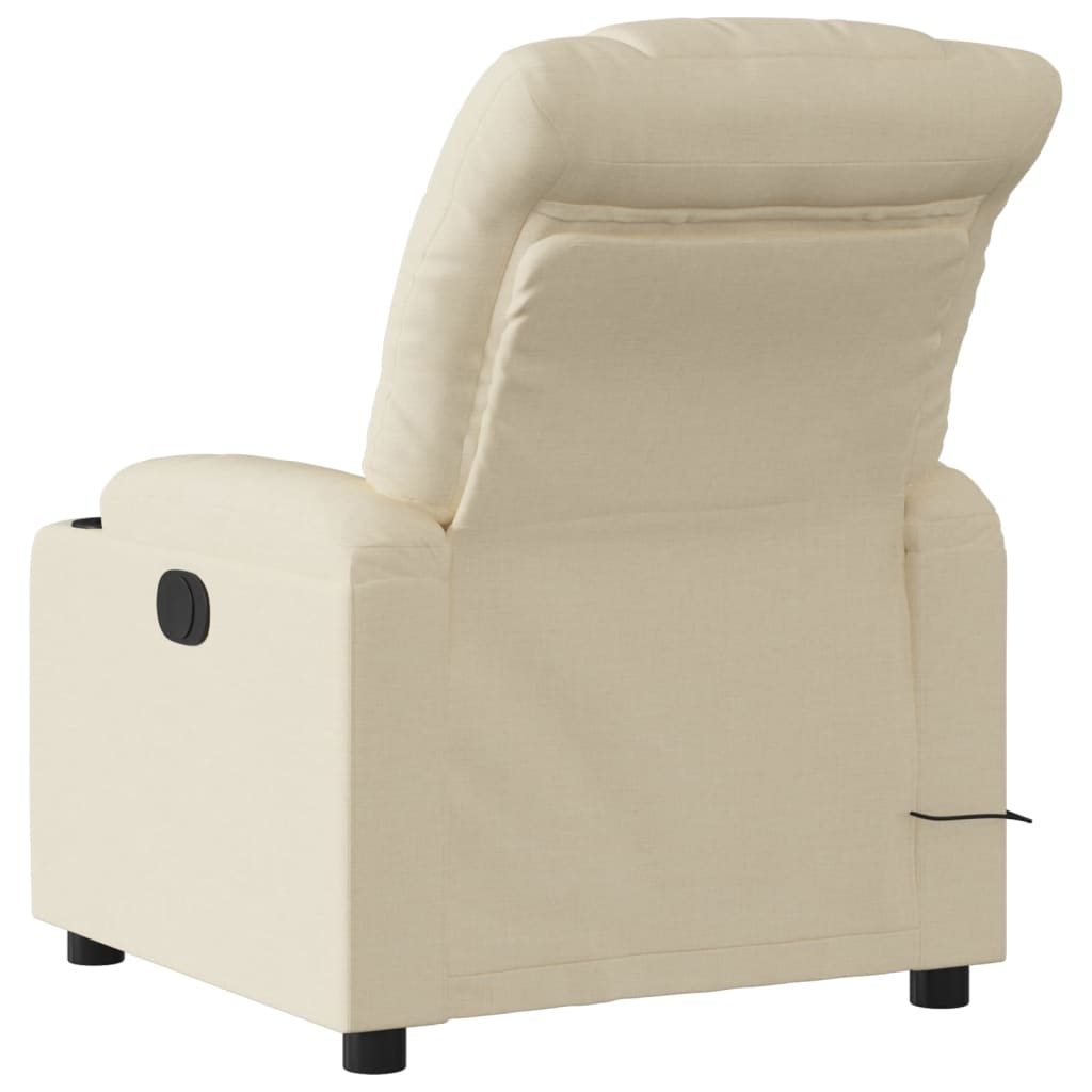 Fauteuil inclinable de massage crème tissu - XIOS