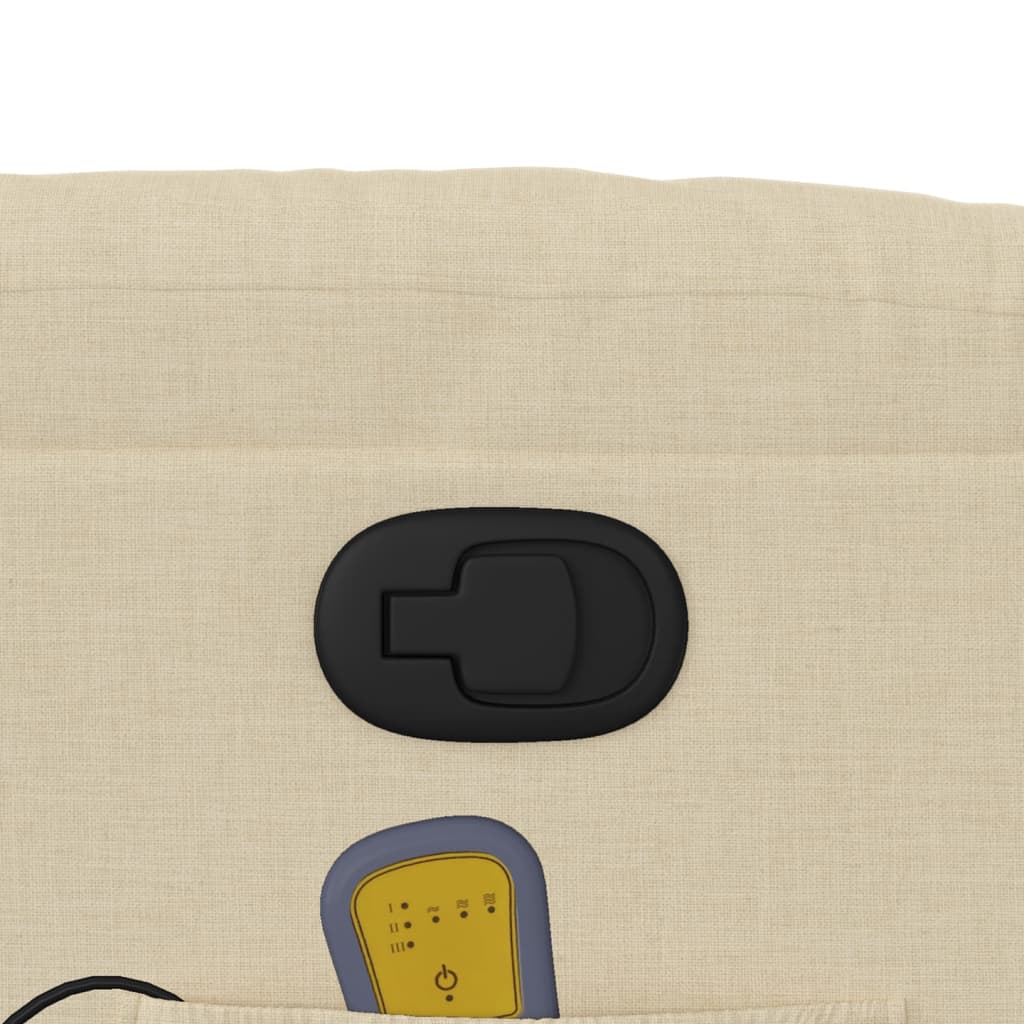 Fauteuil inclinable de massage crème tissu - XIOS