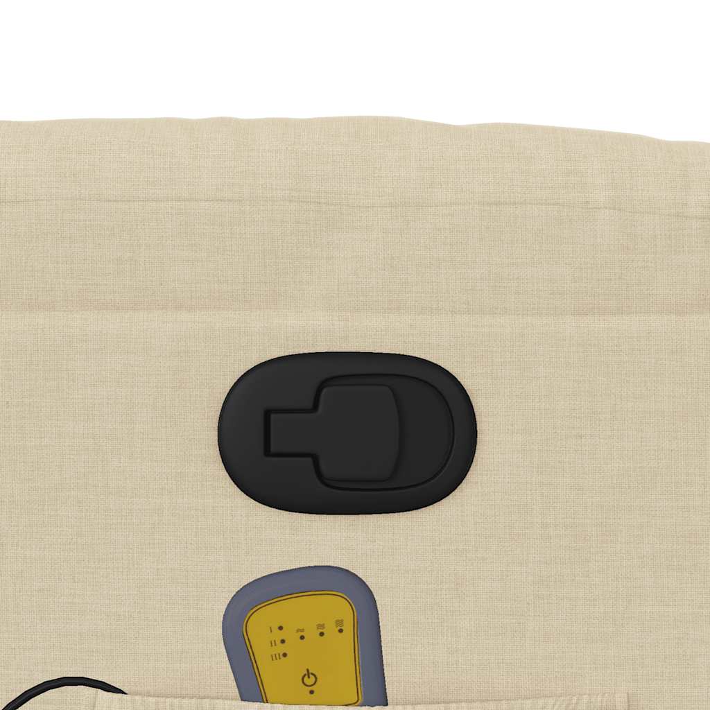 Fauteuil inclinable de massage crème tissu - XIOS