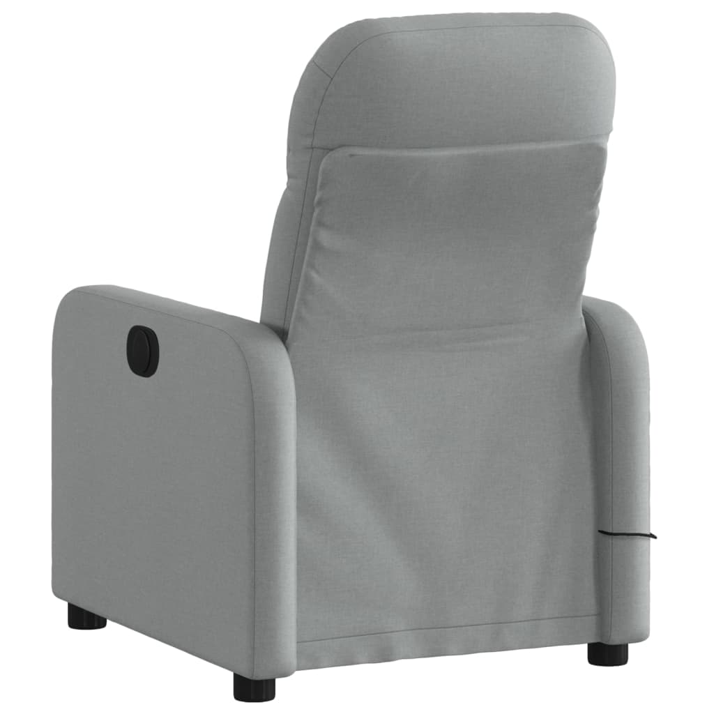 Fauteuil inclinable de massage gris clair tissu - XIOS