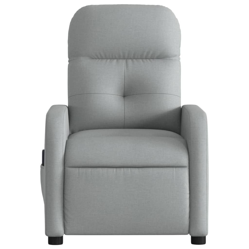 Fauteuil inclinable de massage gris clair tissu - XIOS